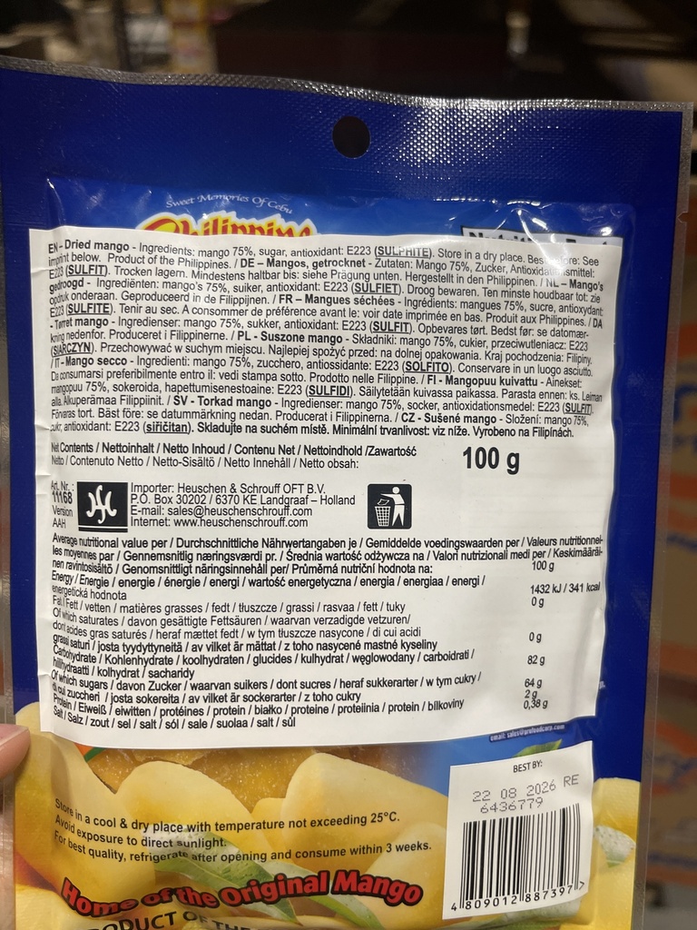 PHILIPPINES Brand Candy mango dried 100g | PHIL.BR 芒果干 100g