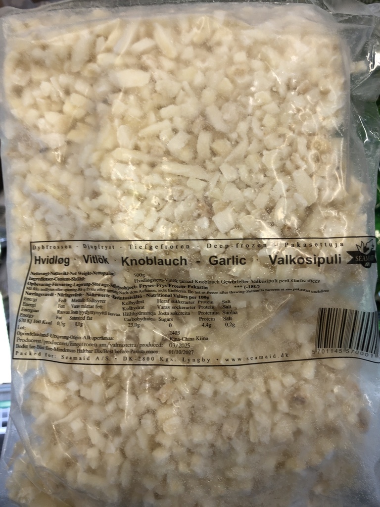 Frozen Garlic Dice 4mm 500g | 冰冻蒜碎 500g