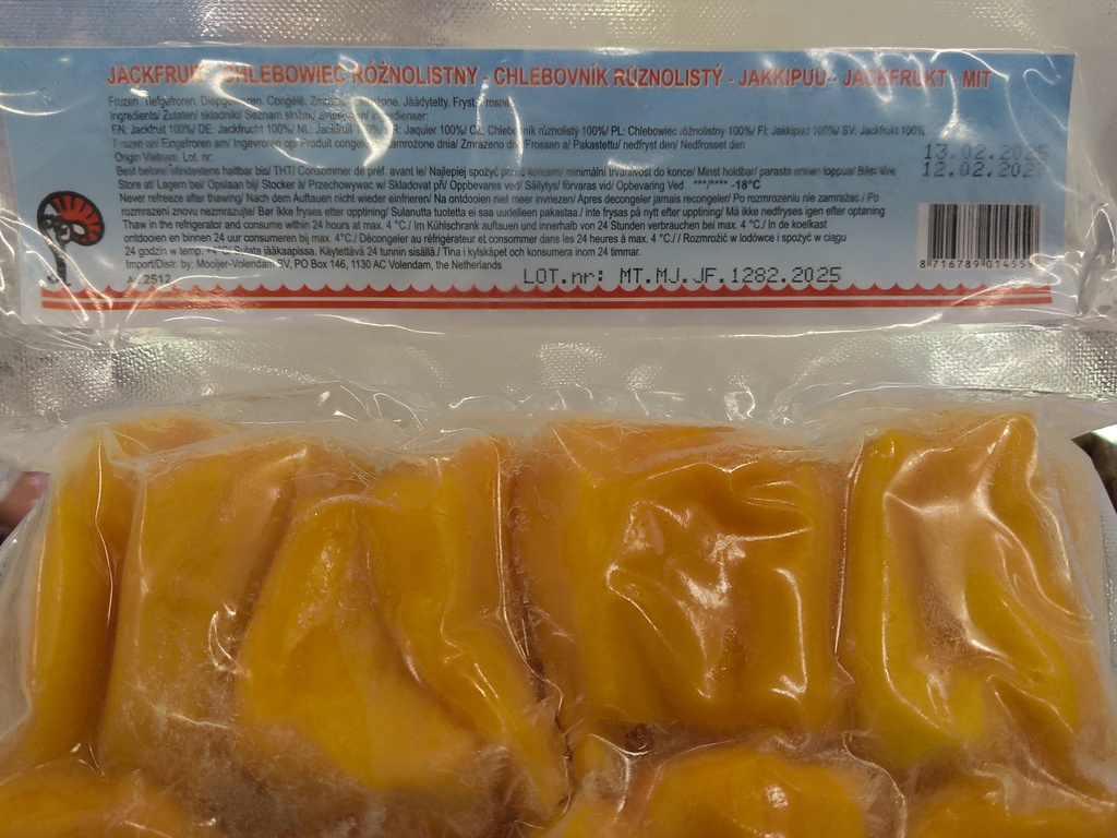 MOOIJER Frozen Jackfruit 500g | MOOIJER 冷冻 菠萝蜜 500g