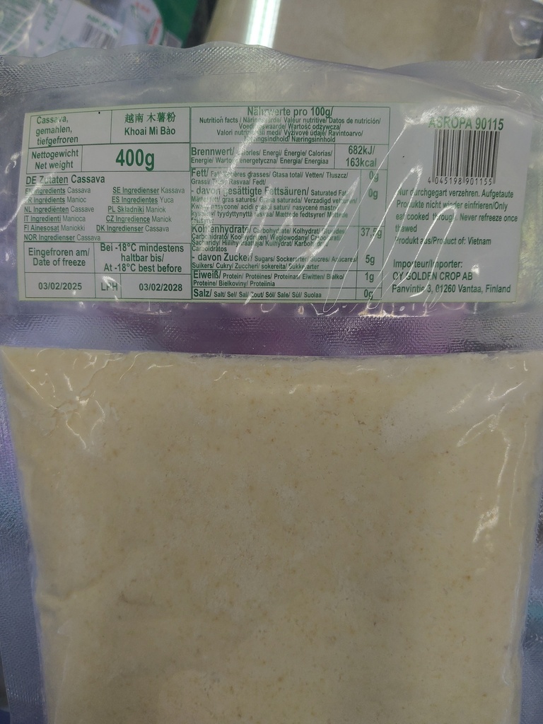 TCT Frozen Cassava Grated 400g | TCT 冰冻 木薯碎 400g