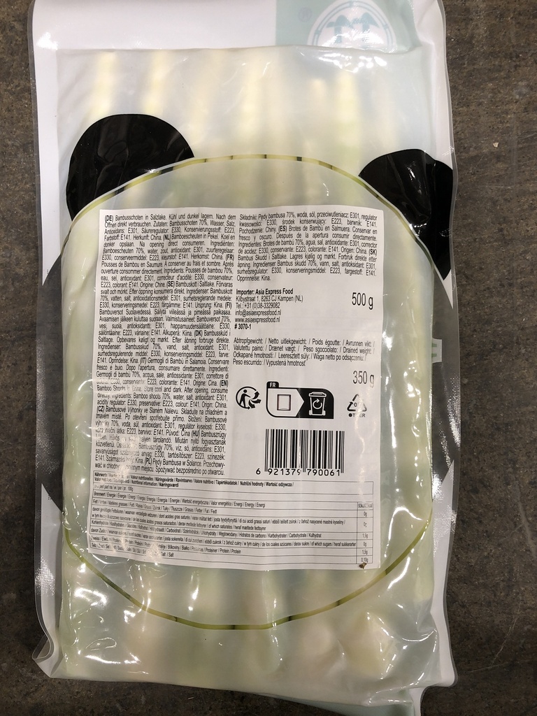 ZX Bamboo Shoot Green Thin 500g | 竹芯 高山青笋 500g