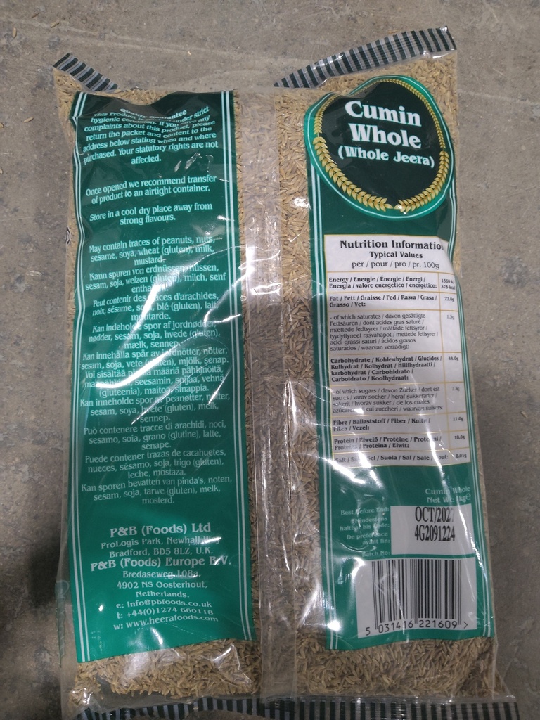 HEERA Cumin Whole Jeera Whole 1kg | HEERA 孜然粒 1kg