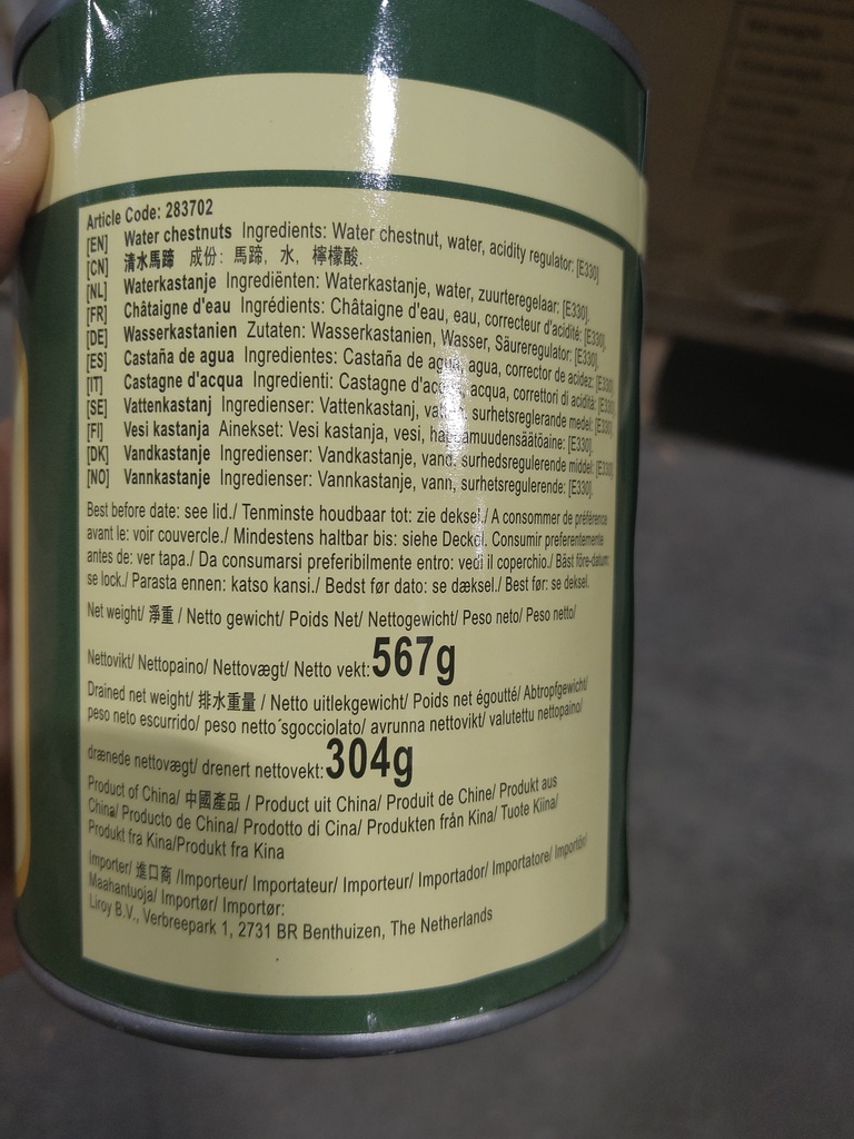 FX Water Chestnut Whole 567g | 福星 清水马蹄粒 567g