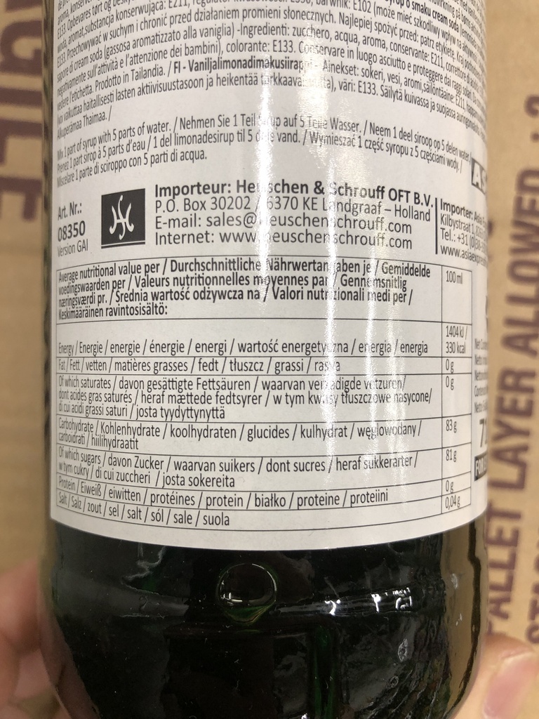  Hale`s Strawberry Flv Syrup (Green) 710ml | 泰国神童草莓味糖浆 绿标 710ml