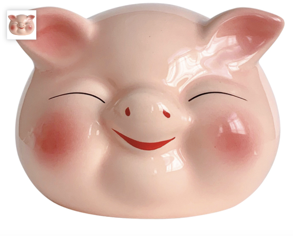 NF Plutus Ceramic Lucky Pig Orange 10cm | NF 幸运猪存钱罐 橘色 陶瓷 10cm 