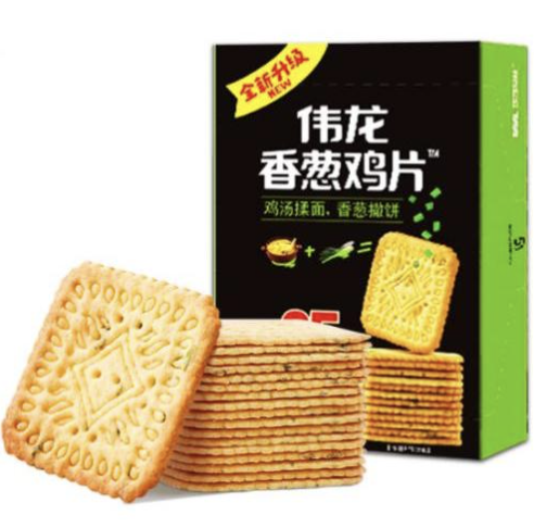 WL Thin Cracker Spring Onion Chicken Flav. 180g | 伟龙 薄饼 香葱鸡片味 180g