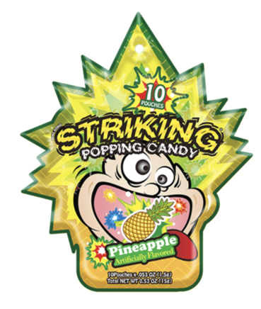 STRIKING Popping Candy Pineapple Flav. 15g | STRIKING 跳跳糖 菠萝味 15g