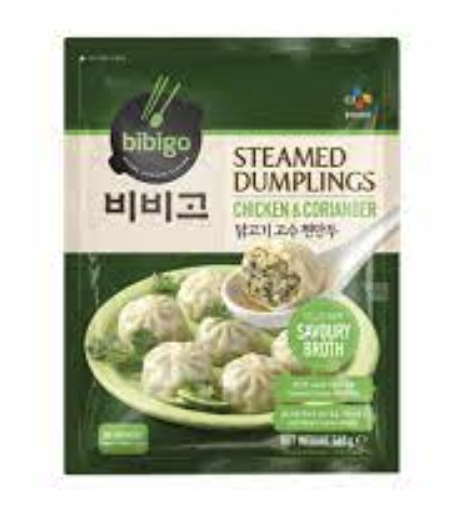 BIBIGO Steamed Dumpling Chicken Coriander Flav. 560g | 必品阁 韩式生煎包 鸡肉香菜味 560g