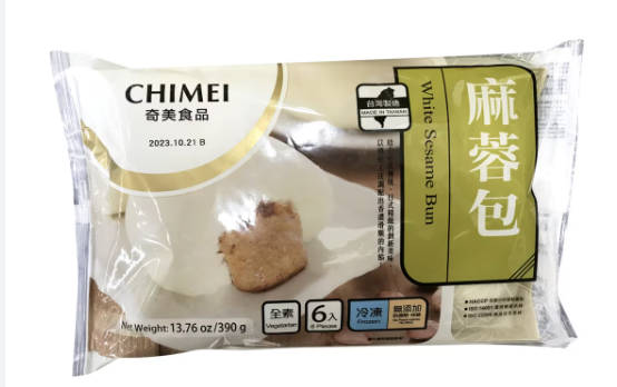 CHI MEI White Sesame Bun 390g | 奇美 麻蓉包 390g