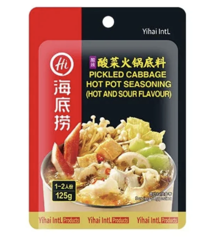 HDL Hot Pot Seasoning Pickled Cabbage Flav. 125g | 海底捞 酸菜火锅底料 125g