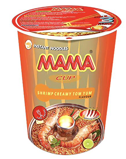 MAMA Cup Noodle Shrimp Tom Yum Flavor 70g | 妈妈 冬阴功大虾味 杯面 70g