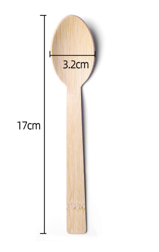 Disposable Tableware Bamboo Spoon 17cm 10pcs | 一次性餐具 竹勺 17cm 10支装