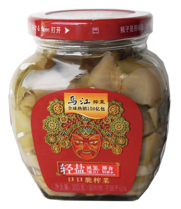 CN WUJIANG Crisp Mustard Tuber 300g | 乌江 下饭菜 口口脆榨菜 300g