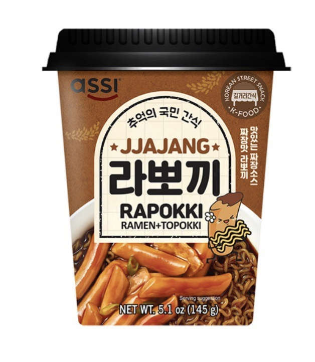 ASSI Topokki Rice Cake With Ramen Cup Jjajang Flav. 145g | ASSI 拉面炒年糕 炸酱味 145g