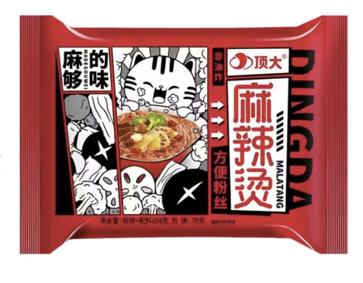 DD Instant Vermicelli Hot & Spicy Flav. 104g | 顶大 麻辣烫 104g