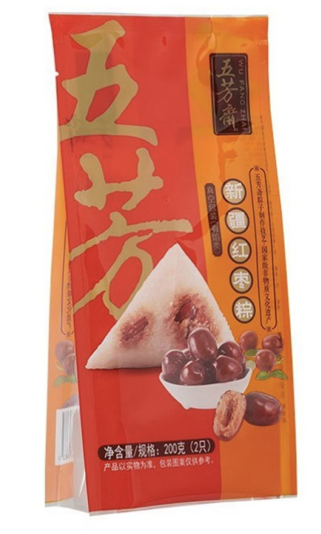 WFZ Rice Dumplings Red Date Flav. 200g | 五芳斋 真空新疆红枣粽 200g