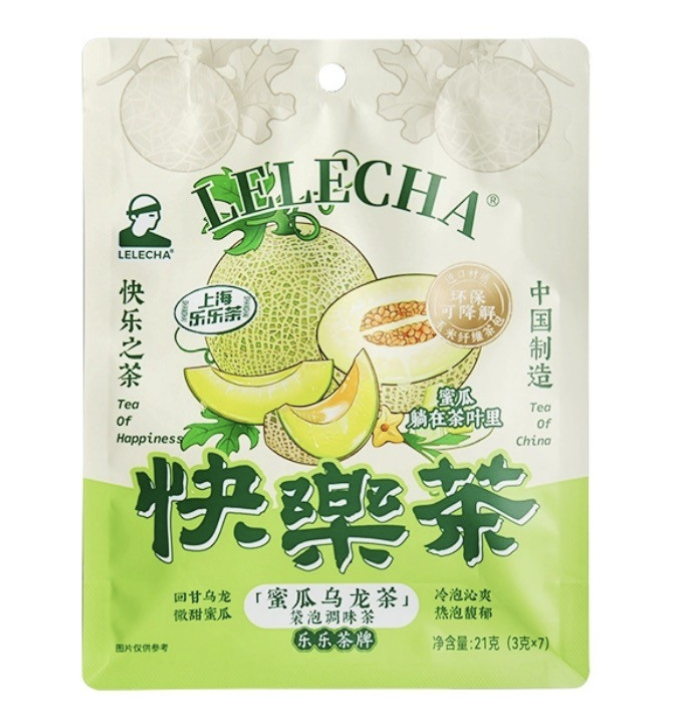 LELECHA Happy Tea Honeydew Melon Oolong Flav. 21g | 乐乐茶 快乐茶 蜜瓜乌龙茶 21g