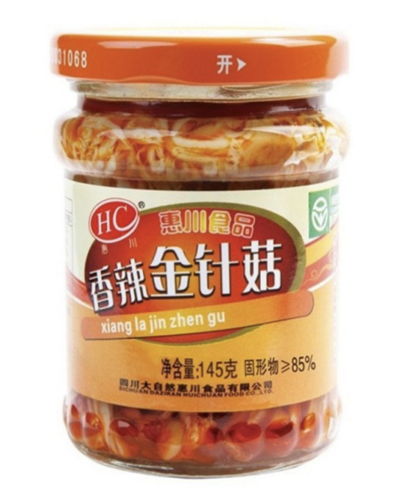 HC Enoki Mushroom Spicy Flav. 145g | 惠川 香辣金针菇 145g