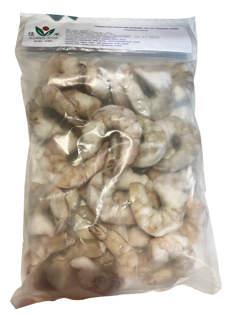 GC VN Vannamei Shrimps 8/12 Raw & Peeled PD 800g | GC 越南 白虾虾仁 8/12 800g