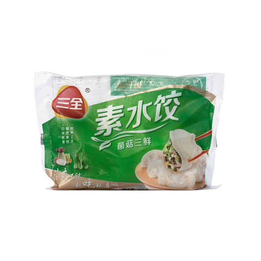 SQ Dumplings Mushroom&Pak Choi 455g | 三全 香菇青菜水饺 455g