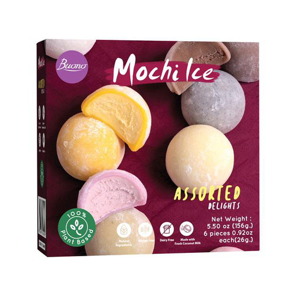 BUONO Ice Mochi Assorted Flavor 156g | BUONO 麻薯冰淇淋 混合口味 156g