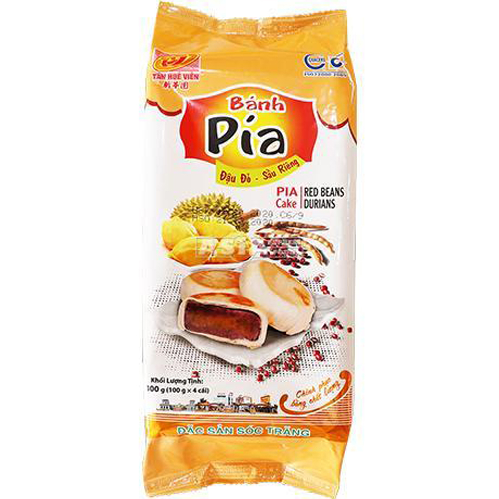 THV Pia Cake Red Beans Durian 400g | 越南 红豆榴莲饼 400g