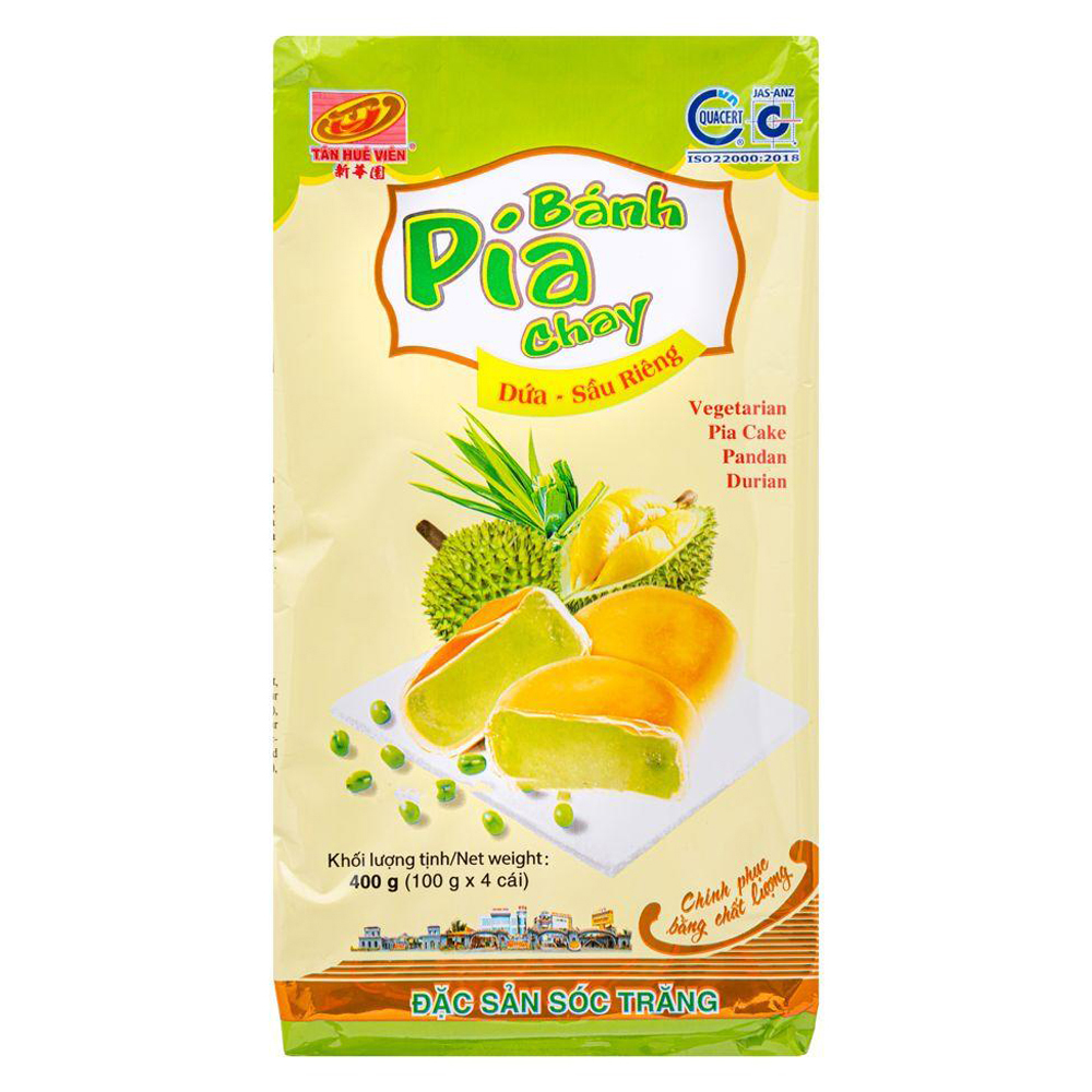 THV Pia Cake Mung Bean Durian 400g | 越南 绿豆榴莲饼 400g