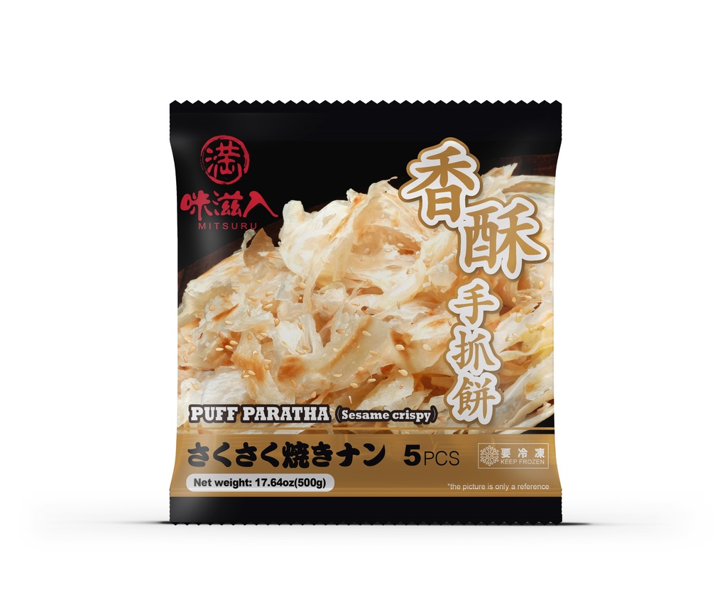 MISURU Puff Paratha Sesame Crispy 500g | 咪滋入 香酥手抓饼 500g