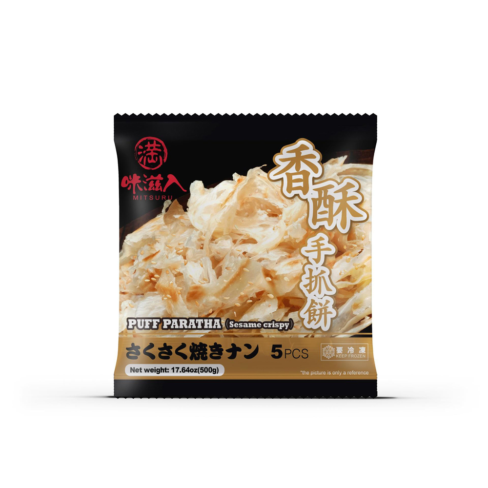 MISURU Puff Paratha Sesame Crispy 500g | 咪滋入 香酥手抓饼 500g