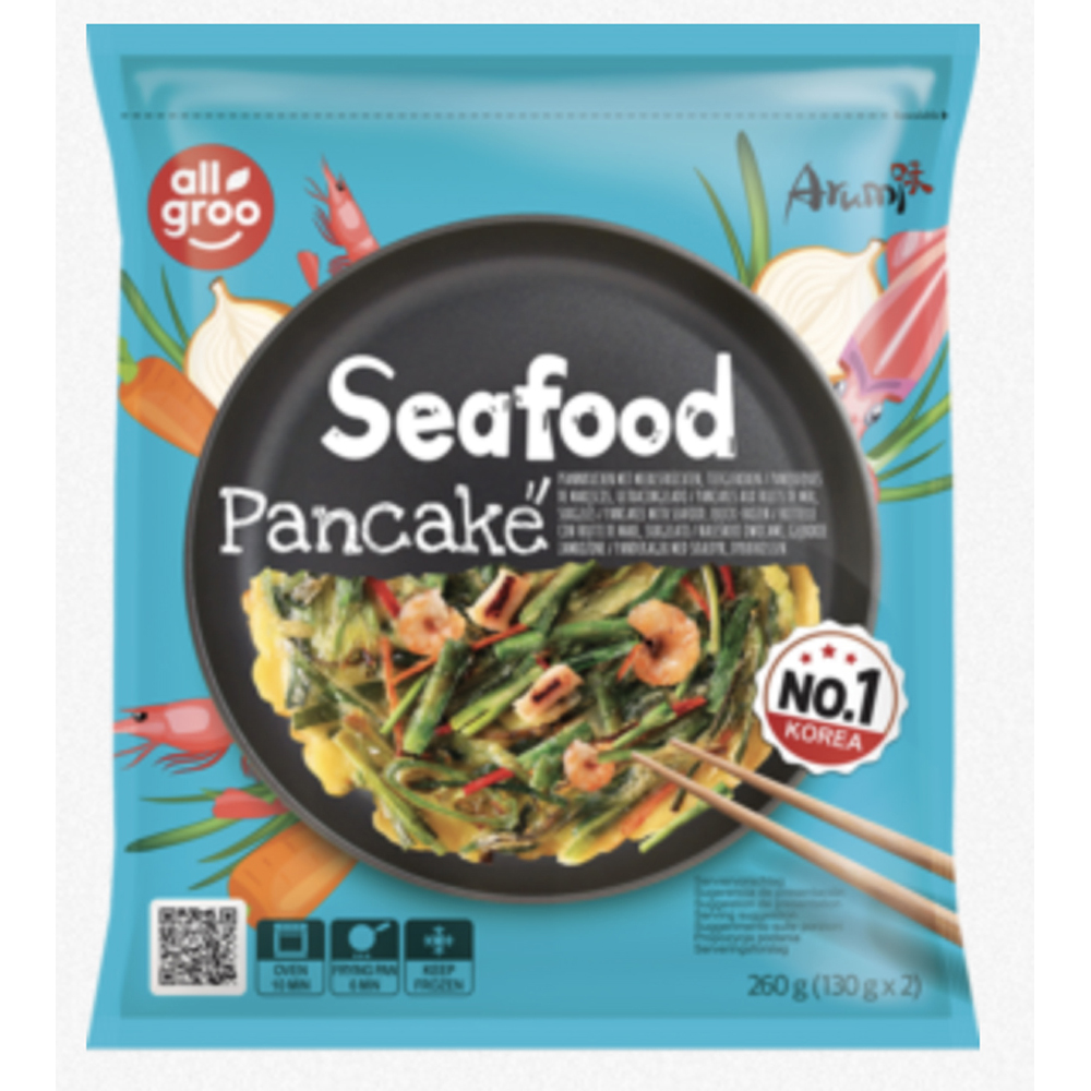 Allgroo Pancake With Seafood 260g | Allgroo 韩国 海鲜煎饼 260g