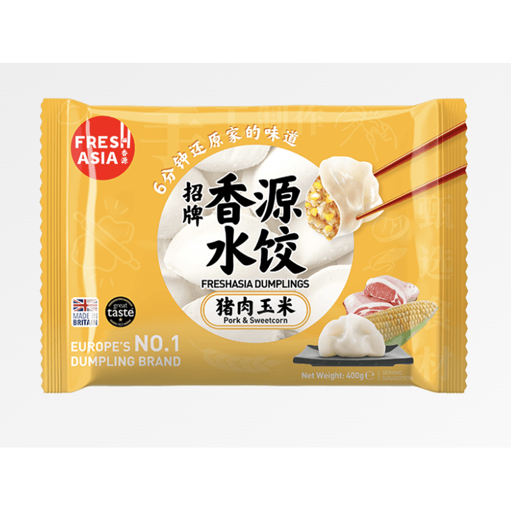 FF Pork & Sweetcorn Dumplings 400g | 香源 猪肉玉米水饺 400g