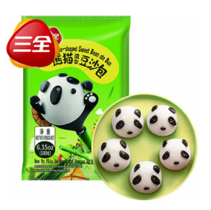 Panda Red Bean Bun 180g | 三全 熊猫豆沙包 180g