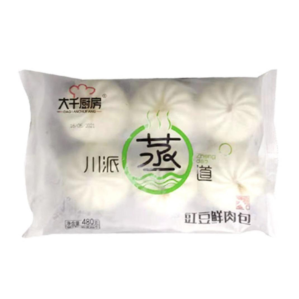 CN DQCF Cowpea & Pork Bun 480g | 大千厨房 豇豆鲜肉包 480g