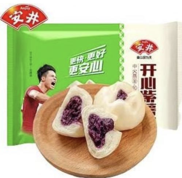 ANJOY Taro Paste Bun 360g | 安井 开心紫薯包 360g