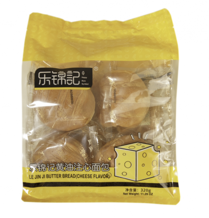 LJJ Butter Bread Cheese Flav. 320g | 乐锦记 黄油注心面包 320g