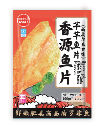 FF Seasoned Tilapia Fillets New Orleans Flav. 600g | 香源 芊芊鱼片 新奥尔良味 600g