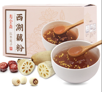 SQZ Lotus Powder Red Dates & Lotus Seeds Flav. 300g | 寿全斋 西湖藕粉 红枣莲子藕粉 300g