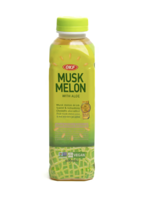 OKF Musk Melon Drink With Aloe 500ml丨OKF 甜瓜芦荟饮料 500ml