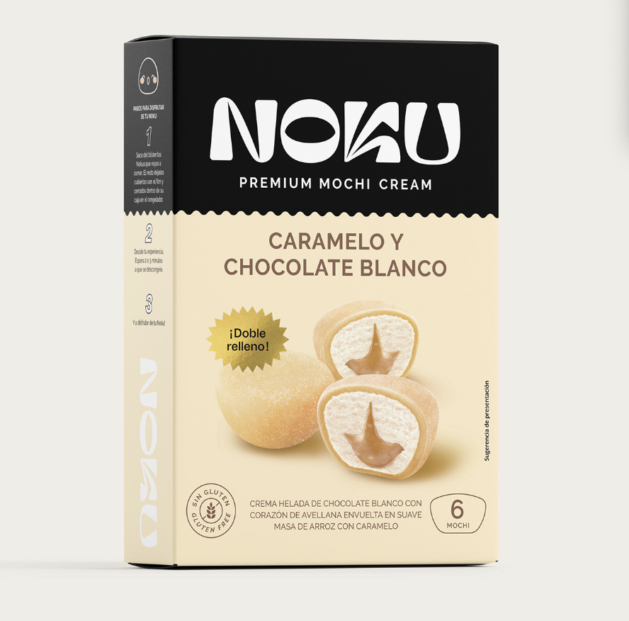 NOKU Mochi Caramel White Chocolate Flavor 210g | NOKU 麻薯冰淇淋 焦糖白巧克力味 210g