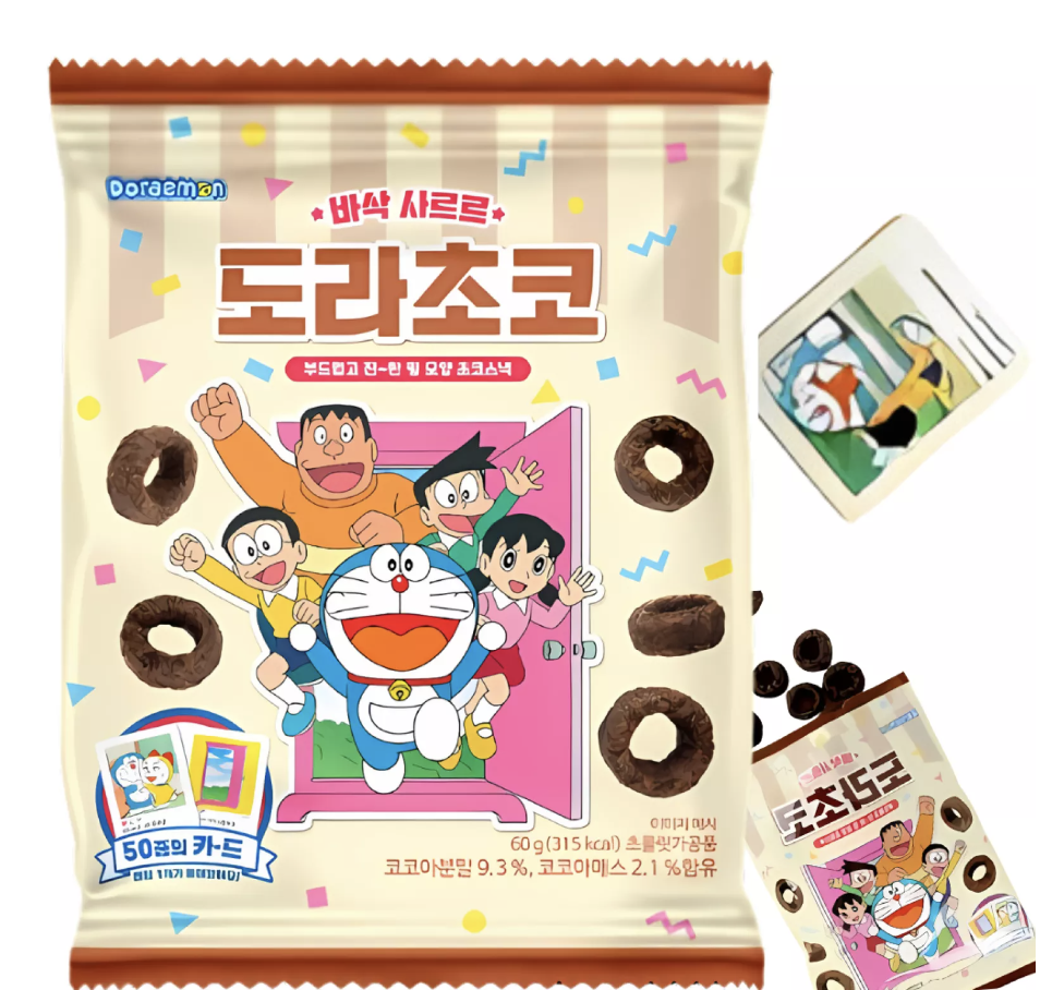 SANRIO Doraemon Chocolate Ring Snack 60g | 哆啦A梦 巧克力味圈 60g