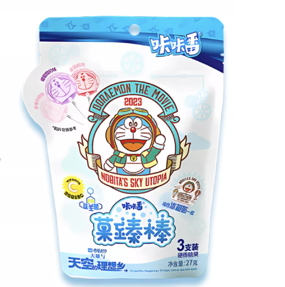 KAKAFAN Doraemon Lollipop Mixed Flavor 27g | 咔咔番 哆啦A梦棒棒糖 混合味 27g