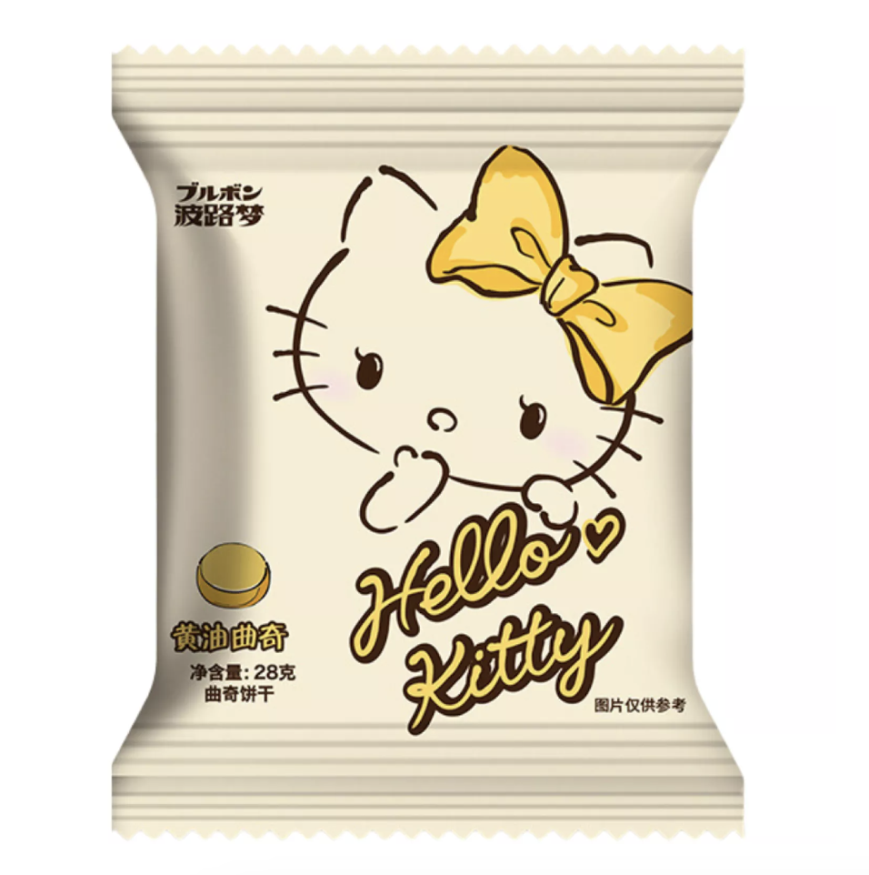 BOURBON Hello Kitty Cookies Butter Flavor 28g | 波路梦 Hello Kitty 曲奇饼干 黄油味 28g