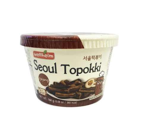 KR WELLHEIM Seoul Topokki Jjajang Flavor 144g | WELLHEIM 首尔辣炒年糕 炸酱味 144g