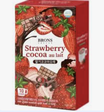 JP BRONS Choco Milk Drink Strawberry Flavor 20g*10 | BRONS 巧克力牛奶 草莓味 20g*10