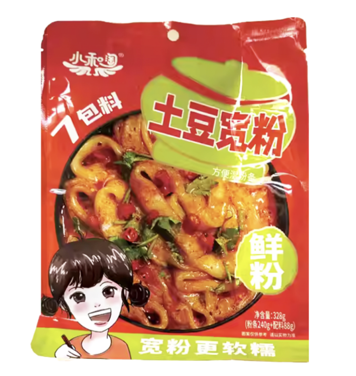 XHT Instant Potato Wide Noodle 328g | 小河淘 土豆宽粉 328g