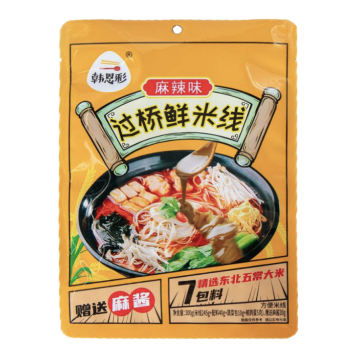 HEC Instant Rice Noodles Spicy Flavor 300g | 韩恩彩 过桥鲜米线 麻辣味 300g