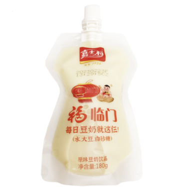 JSL Soybean Drinks Original Flavor Bag 180g | 嘉士利 豆奶 原味 自立袋 180g