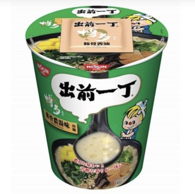 HK NISSIN Demae Ramen Tonkotsu Flavor Cup 72g | 出前一丁 杯面 猪骨浓汤味 72g