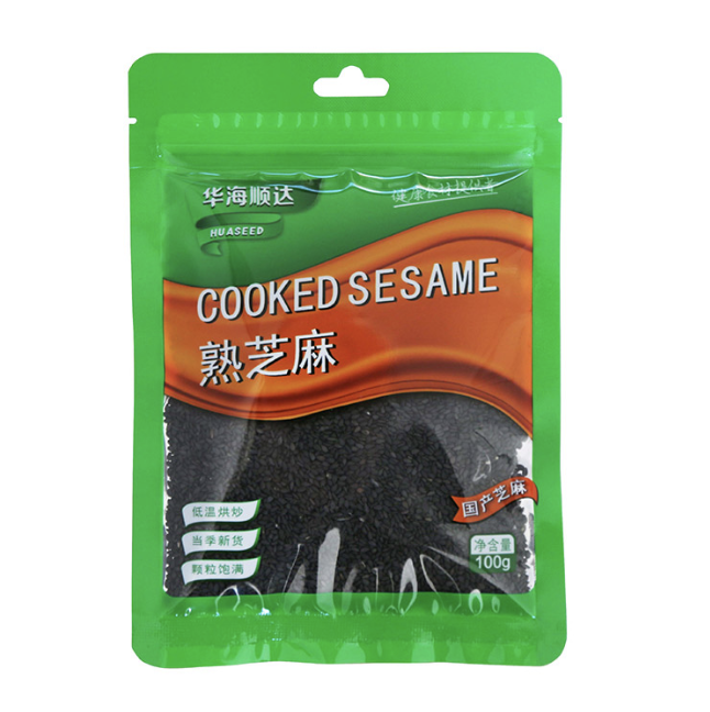 HHSD Cooked Black Sesame 100g | 华海顺达 熟黑芝麻 100g