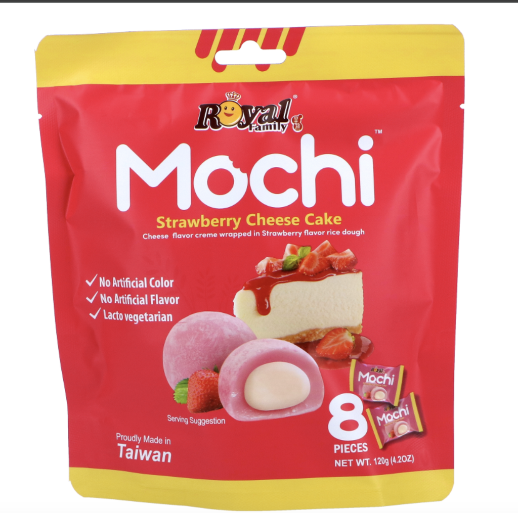 ROYAL FAMILY Mochi Strawberry Cheese Cake Flavor 120g | 皇族 麻薯 草莓芝士蛋糕味 120g